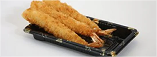 Gebakken garnalen in een japanse tempurabeslag