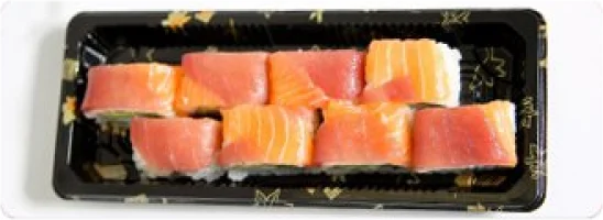 Zalm, tonijn en krab