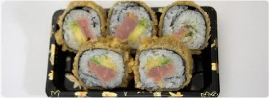 Krab, komkommer, avocado en teriyaki mayonaise